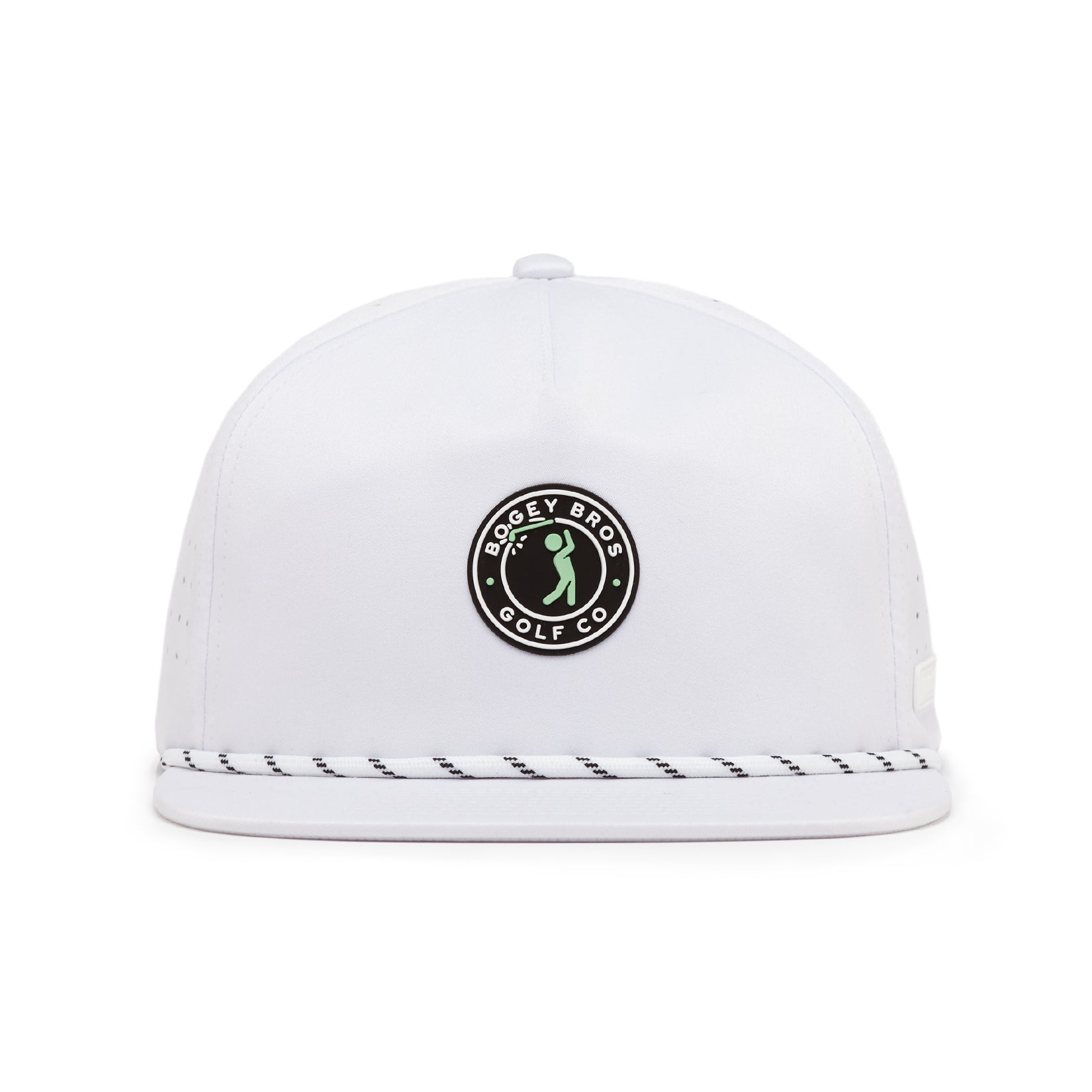 Bogeyman Stamp White - Unstructured Flat Bill Hat - Snapback