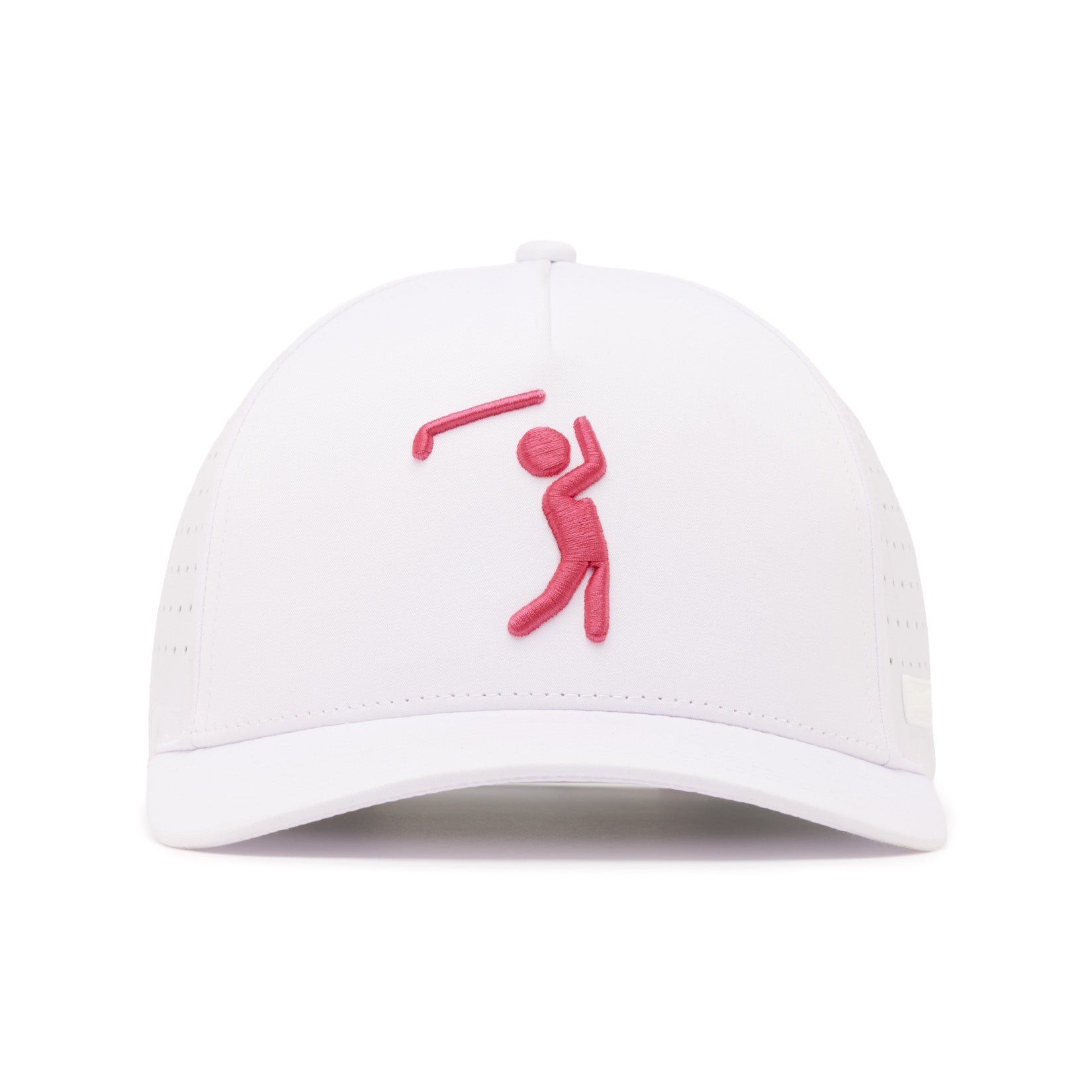 Bogeyman - White/Pink - Performance Golf Hat - Snapback