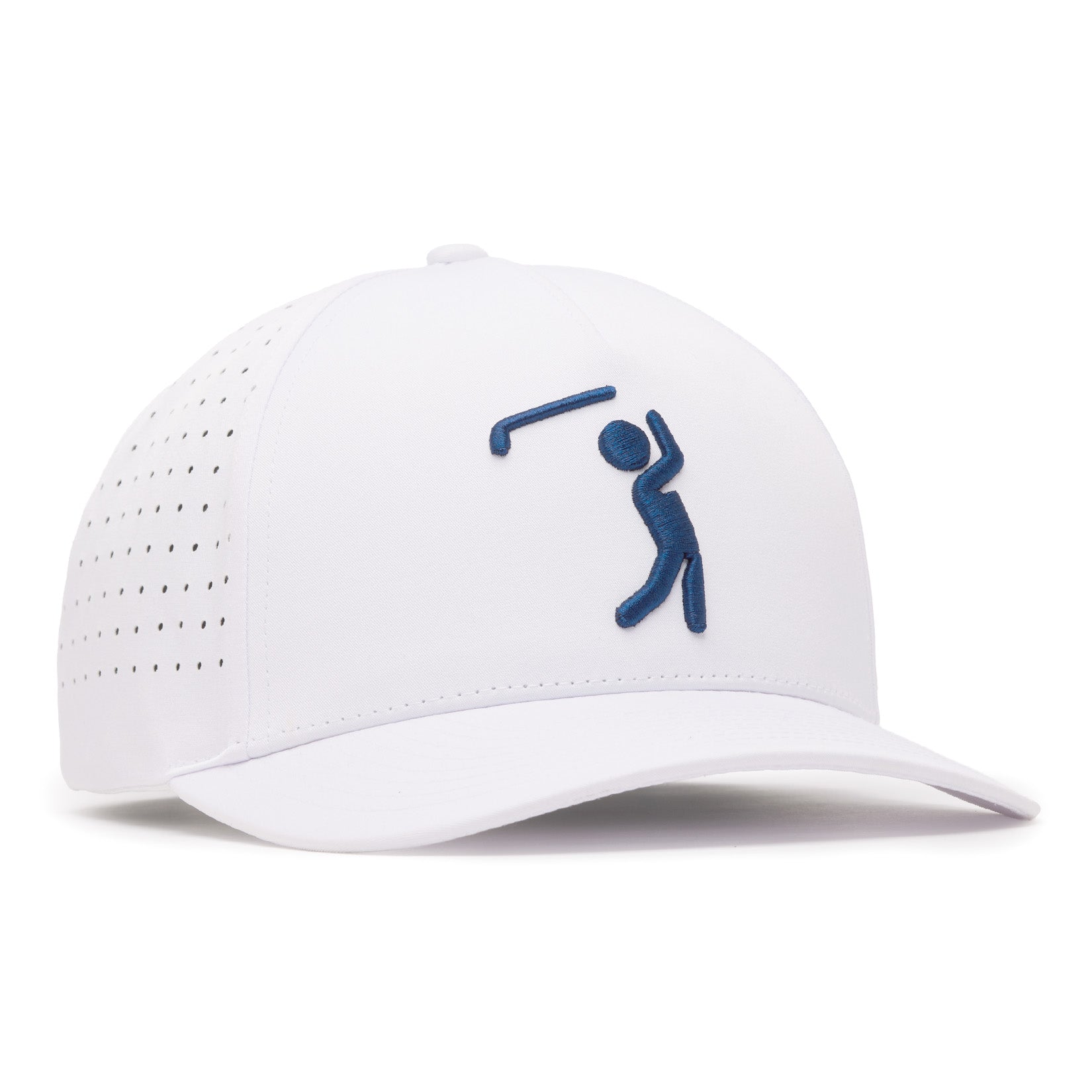 Bogeyman - White/Navy - Performance Golf Hat - Snapback