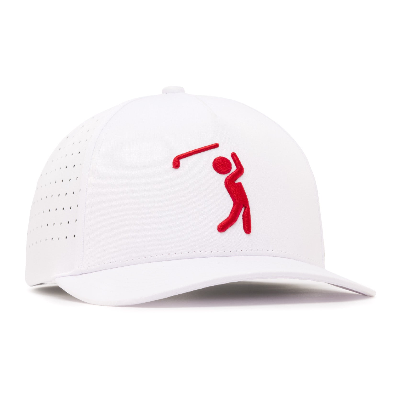 Bogeyman - White/Red - Performance Golf Hat - Snapback