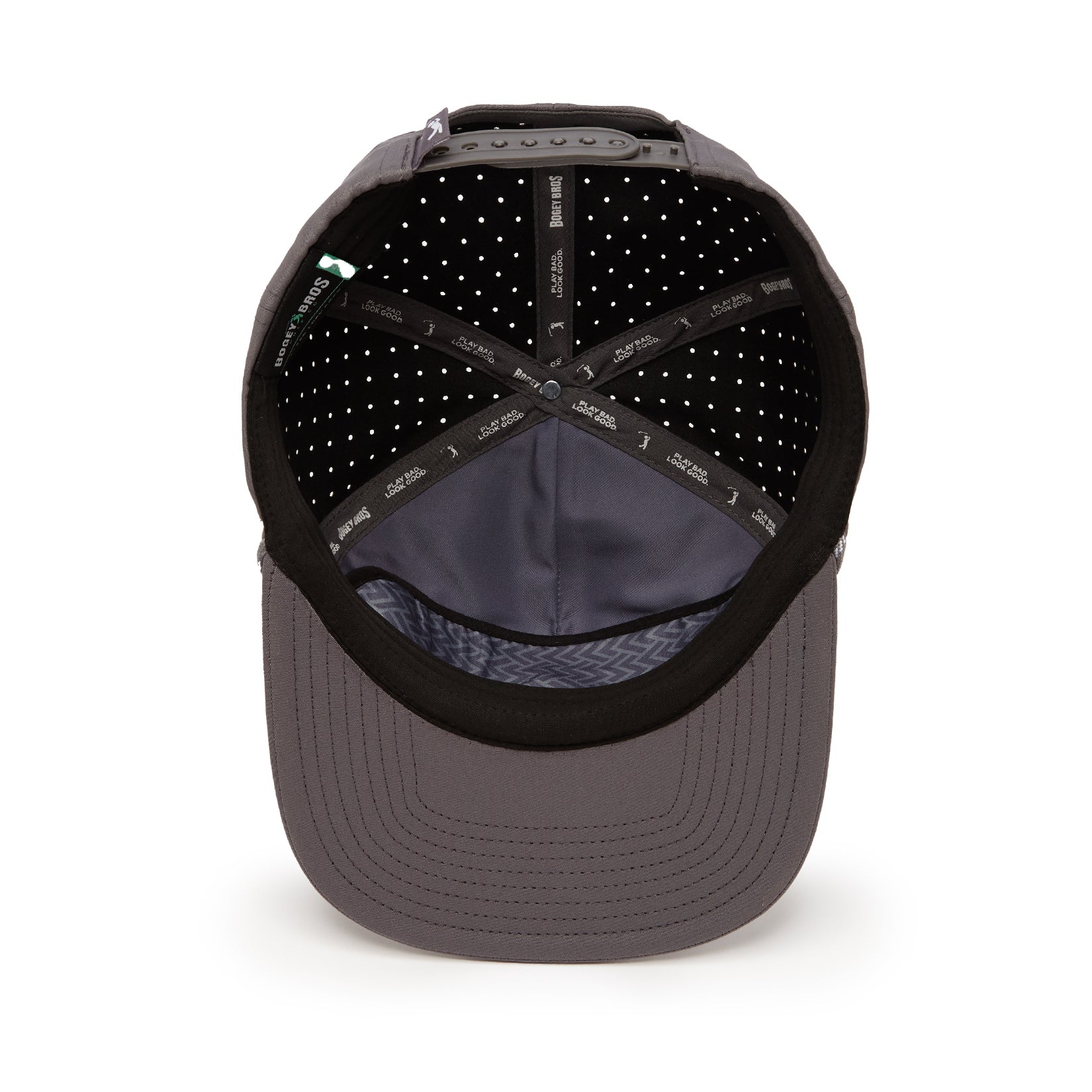 Bogeyman Stamp Charcoal - Unstructured Flat Bill Hat - Snapback