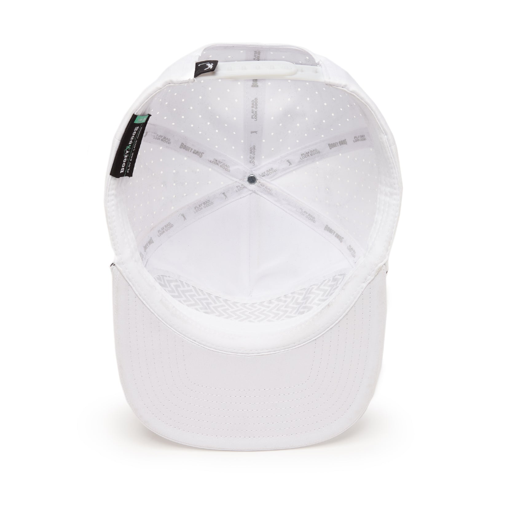 Bogeyman Stamp White - Unstructured Flat Bill Hat - Snapback