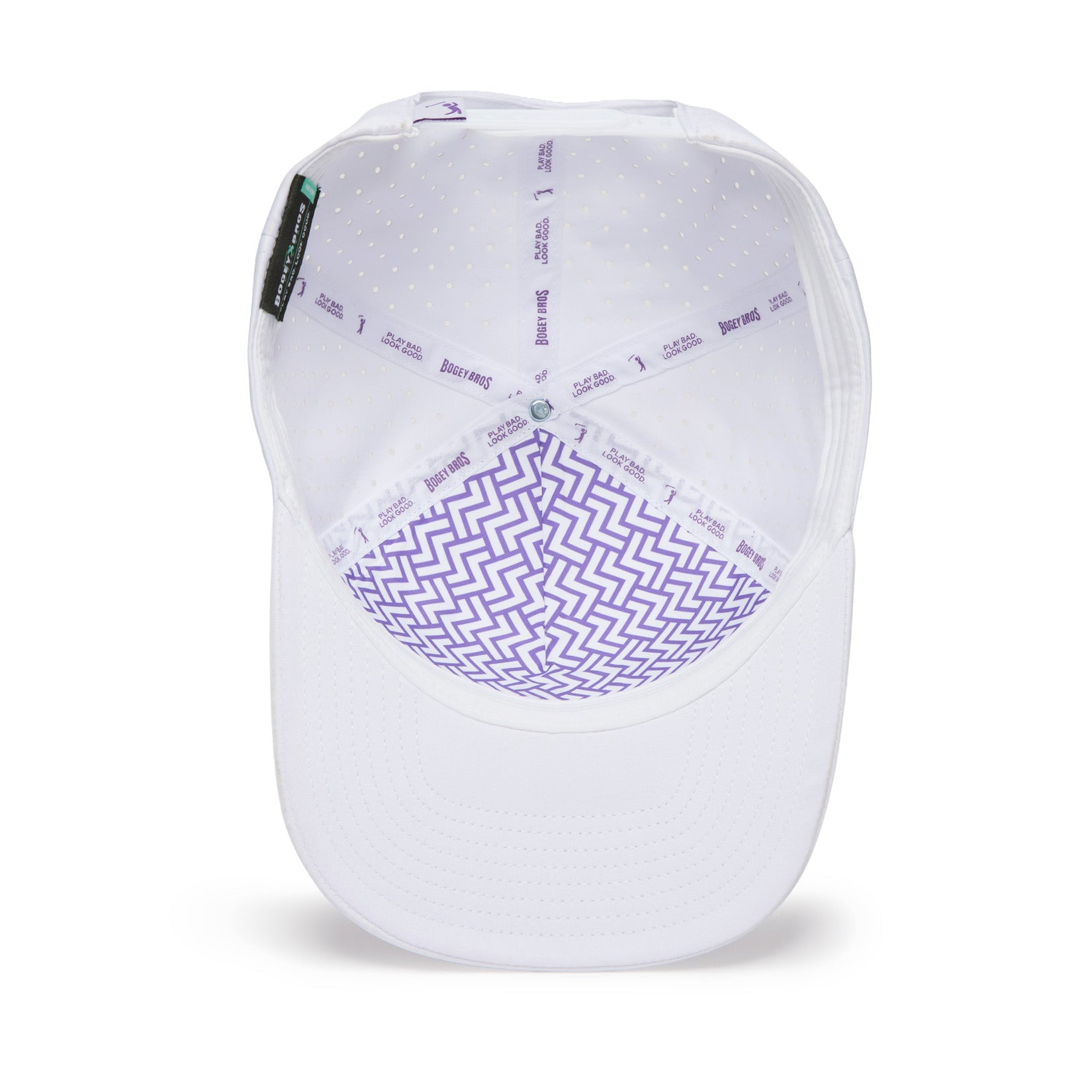 Bogeyman - White/Purple - Performance Golf Hat - Snapback