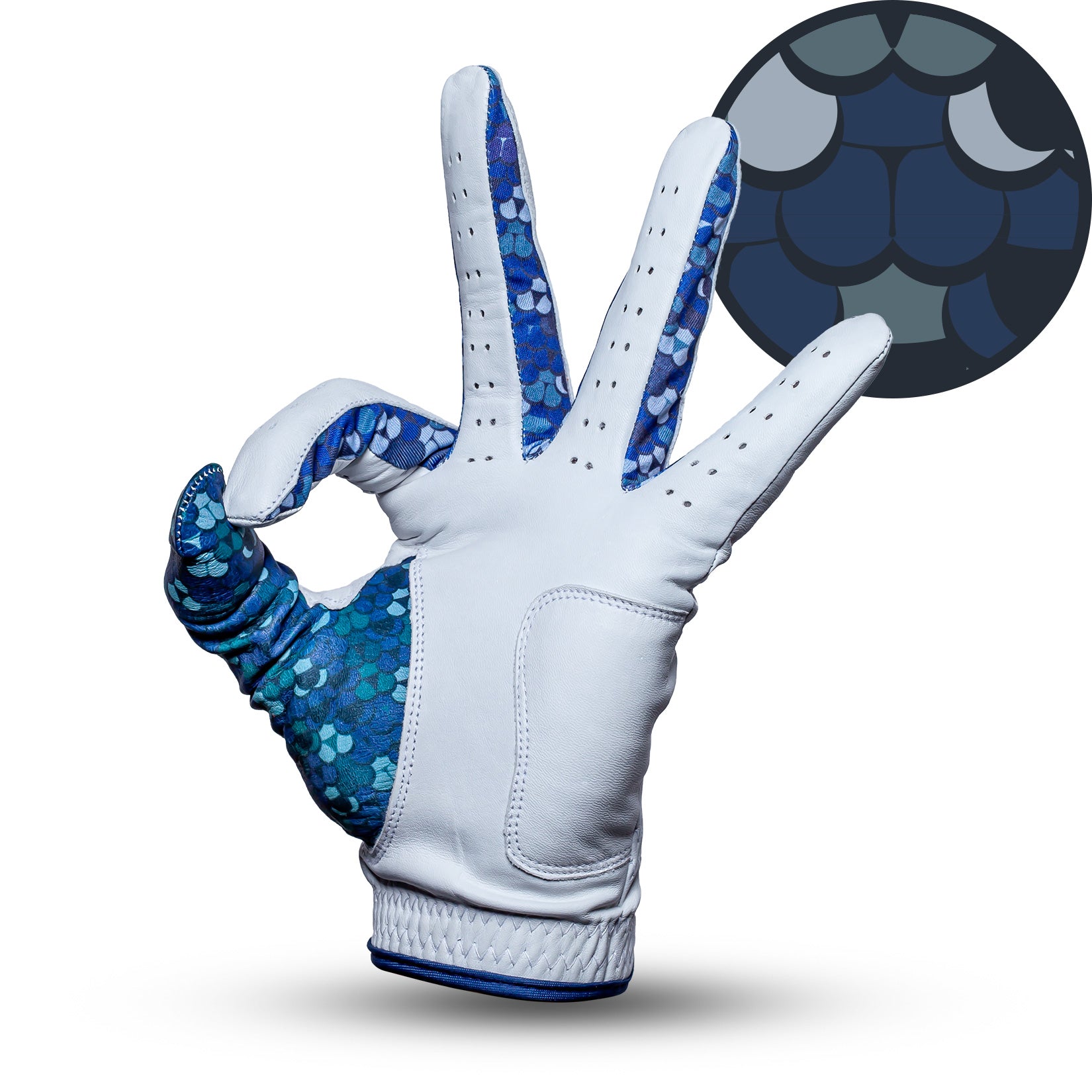 Bogey Bros Golf Co | Funny Golf Gloves | Whale Tail - Navy - Glove