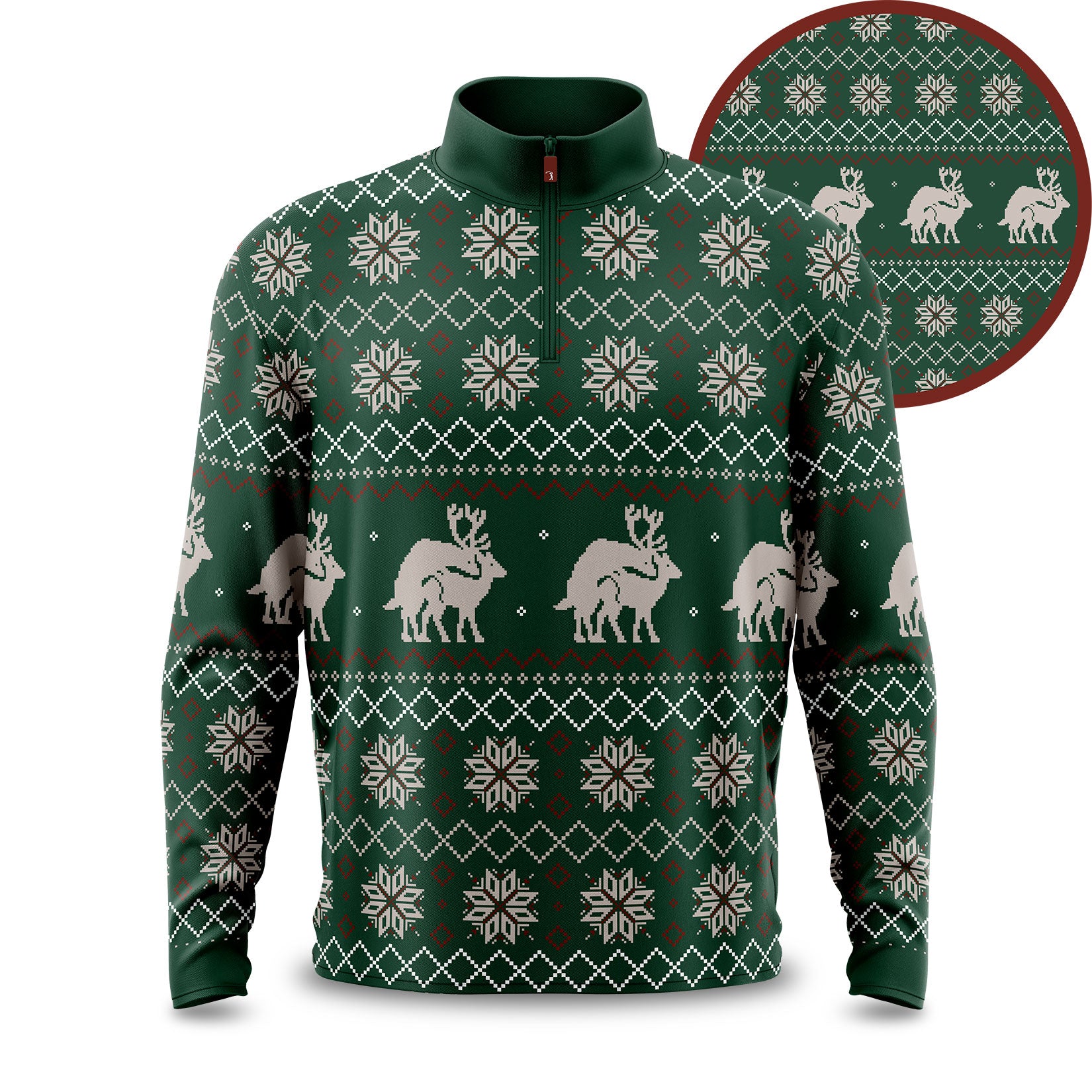 Reindeer Games - Green - Q-Zip