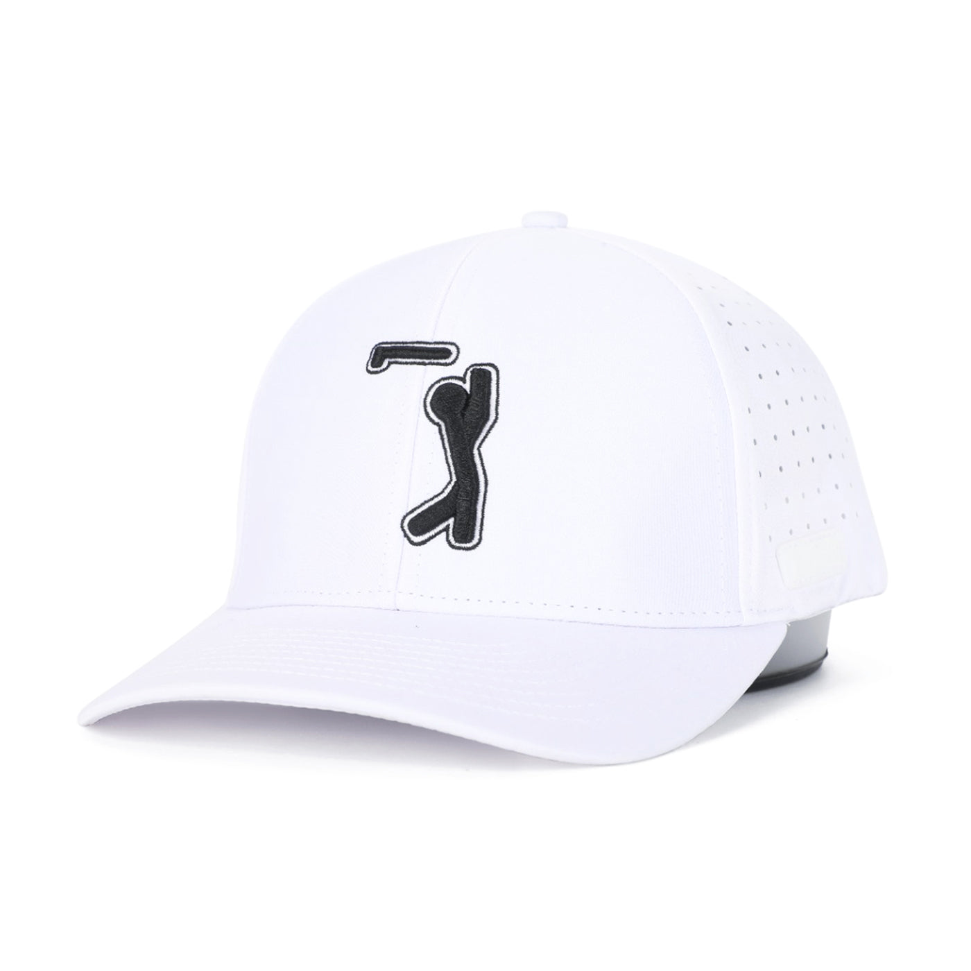 Bogeyman White - Performance Golf Hat - Stretch Fit