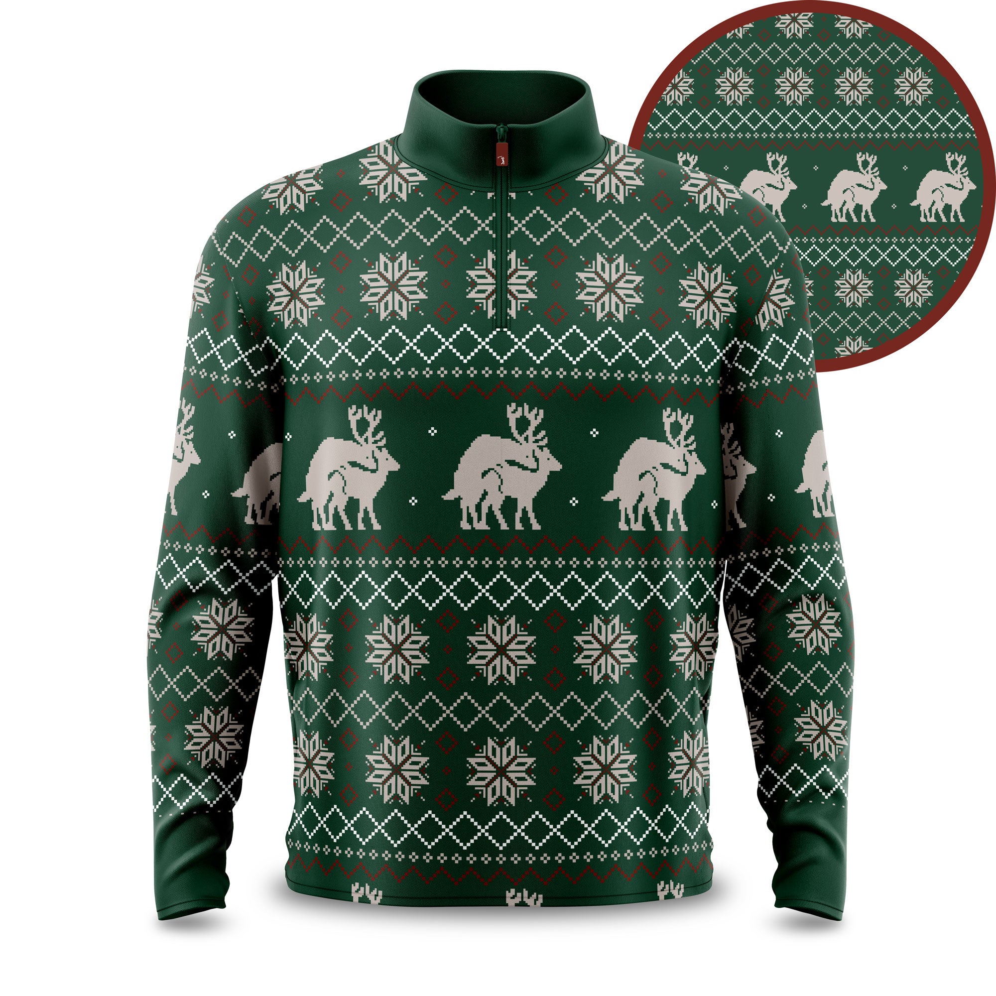 Reindeer Games - Green - Q-Zip