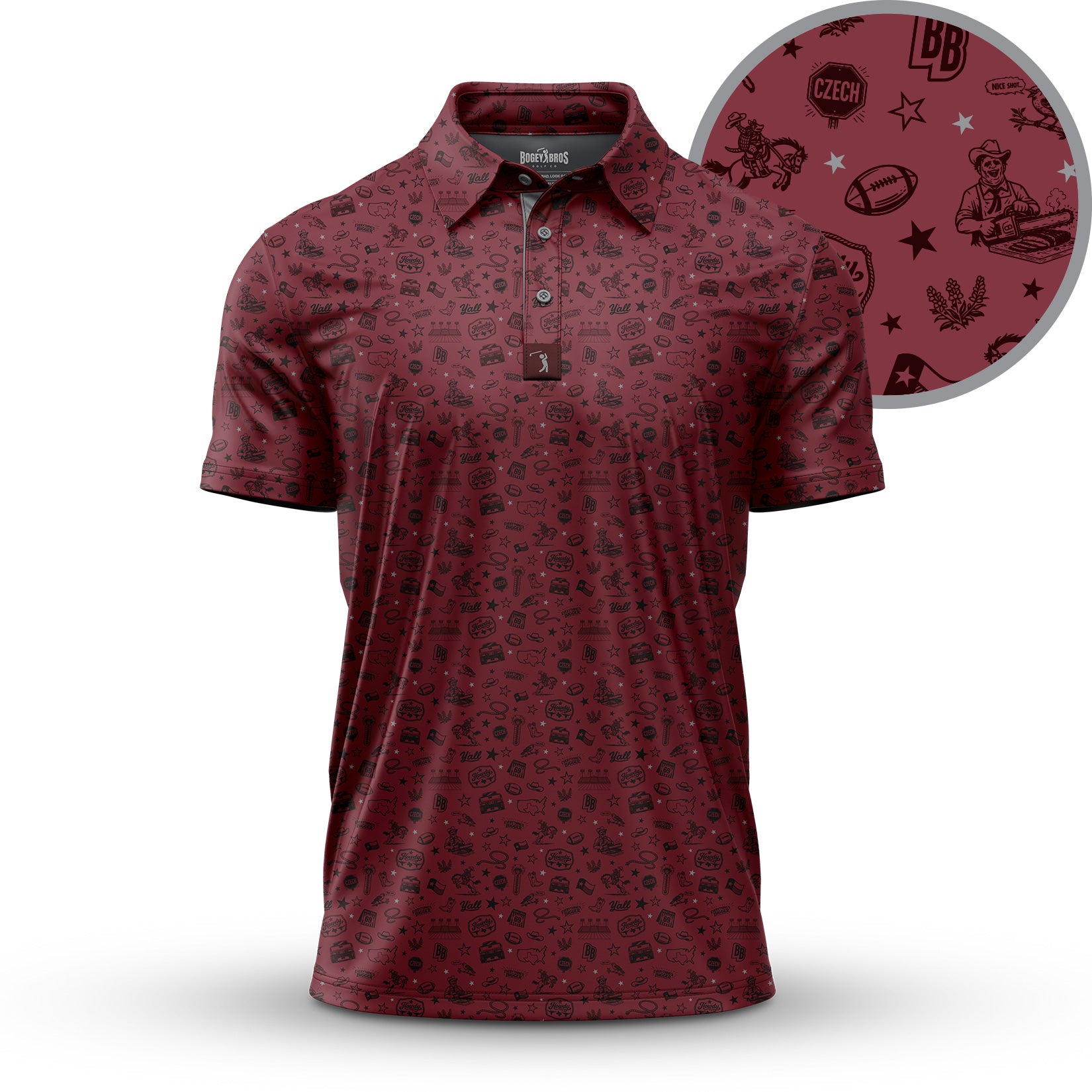 Bogey Bros Golf Co | Funny Golf Polos for Men | Hard Corps - Polo