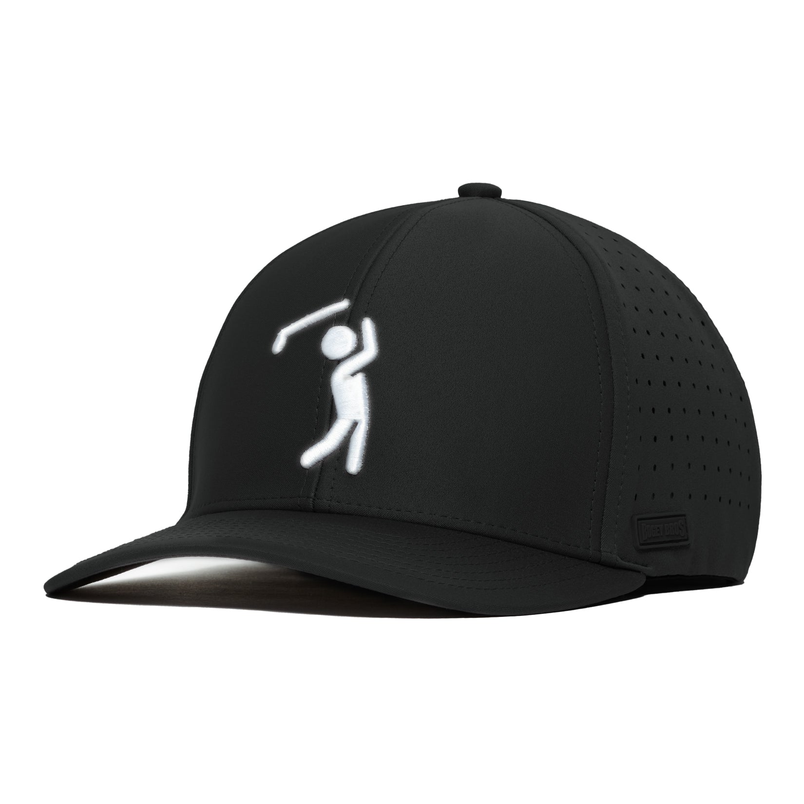 Bogeyman Black - Performance Golf Hat - Stretch Fit