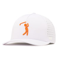 Bogeyman - White/Orange - Performance Golf Hat - Snapback
