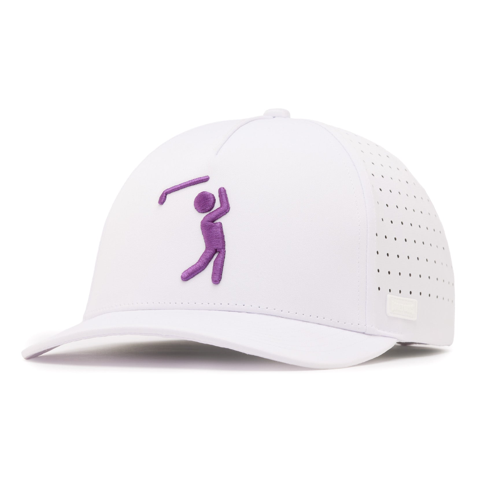 Bogeyman - White/Purple - Performance Golf Hat - Snapback