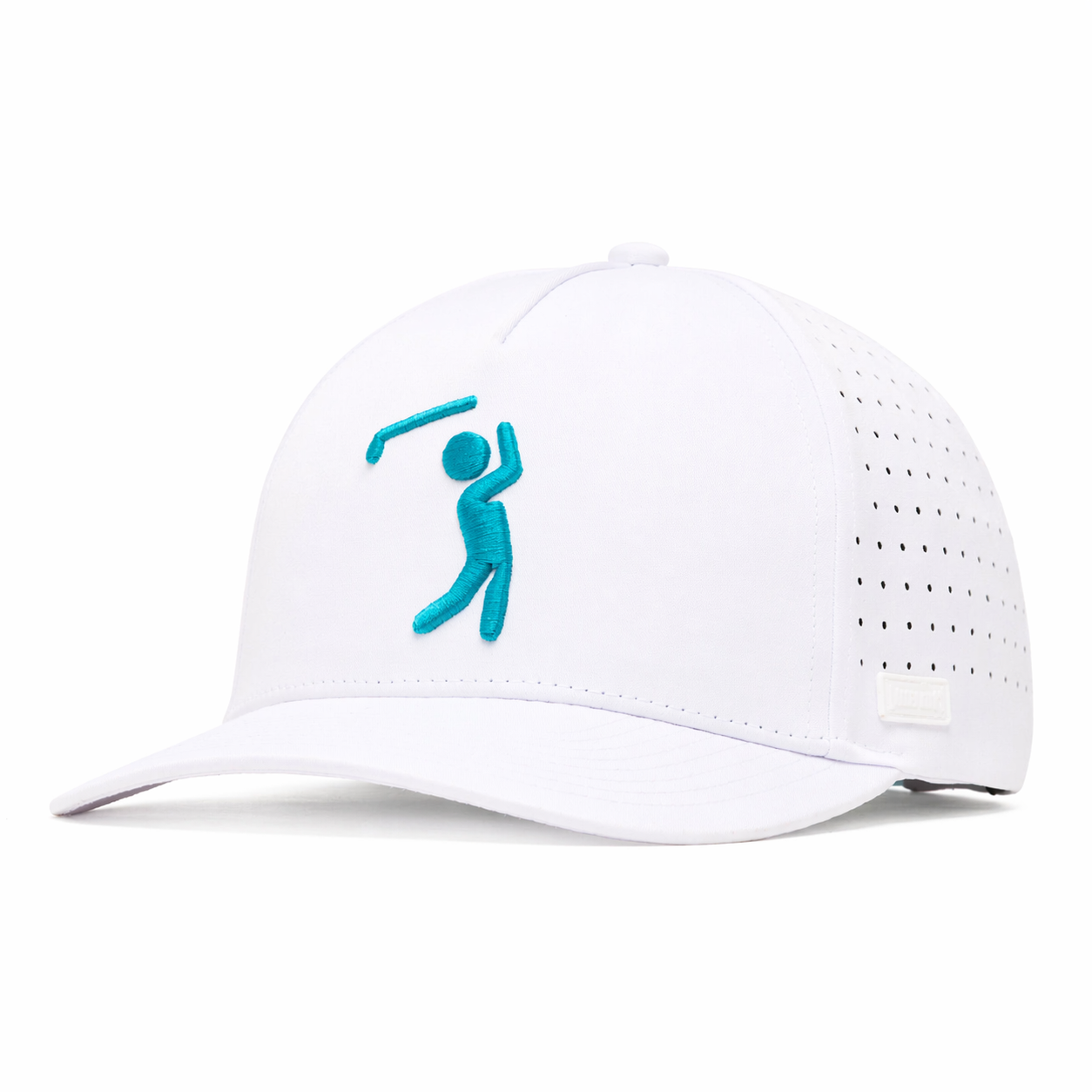 Bogeyman - White/Teal - Performance Golf Hat - Snapback