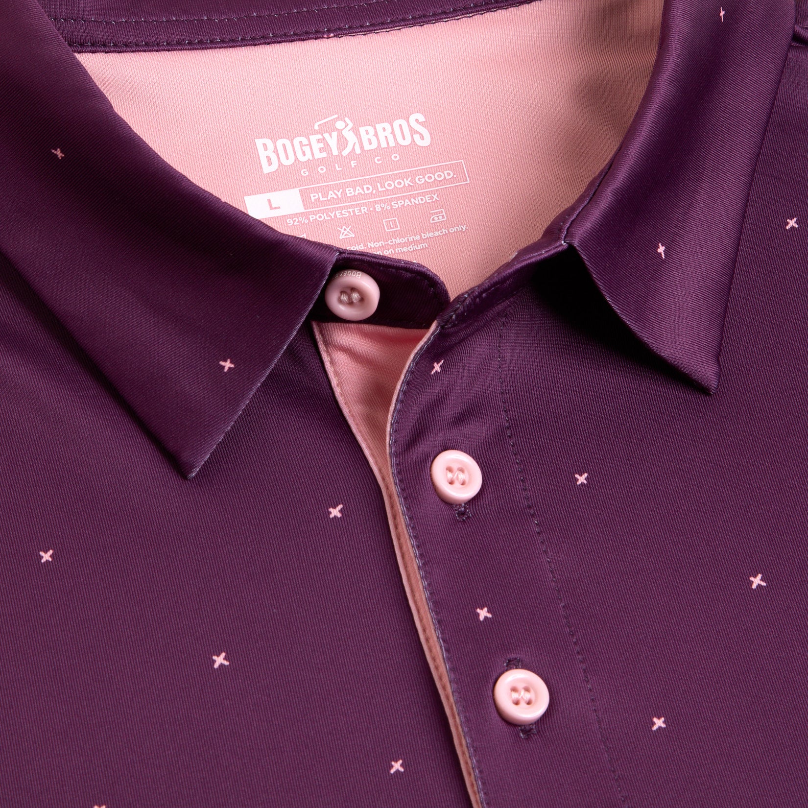 Bogey Bros Golf Co | Funny Golf Polos | Exes - Plum