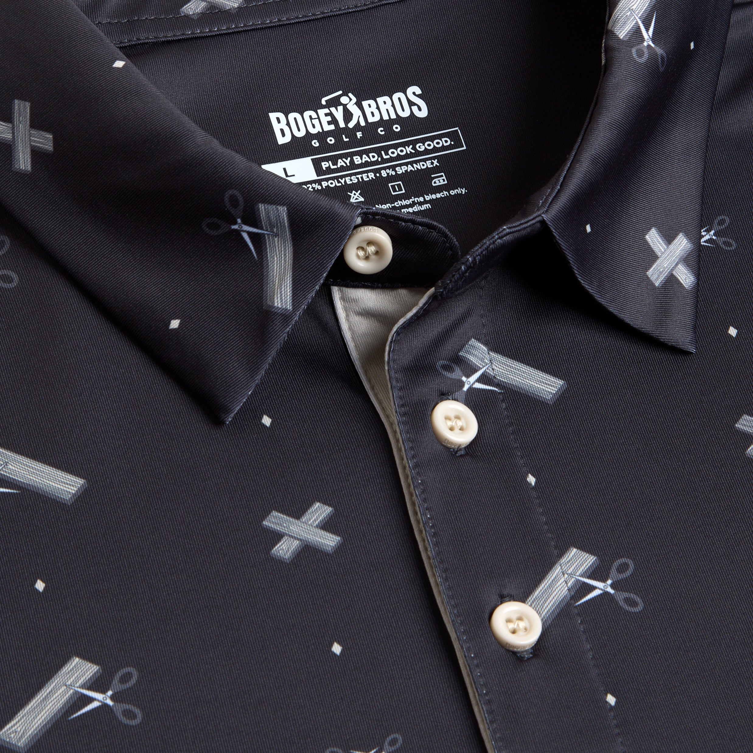 Bogey Bros Golf Co | Funny Golf Polos | Scissor Me Timbers