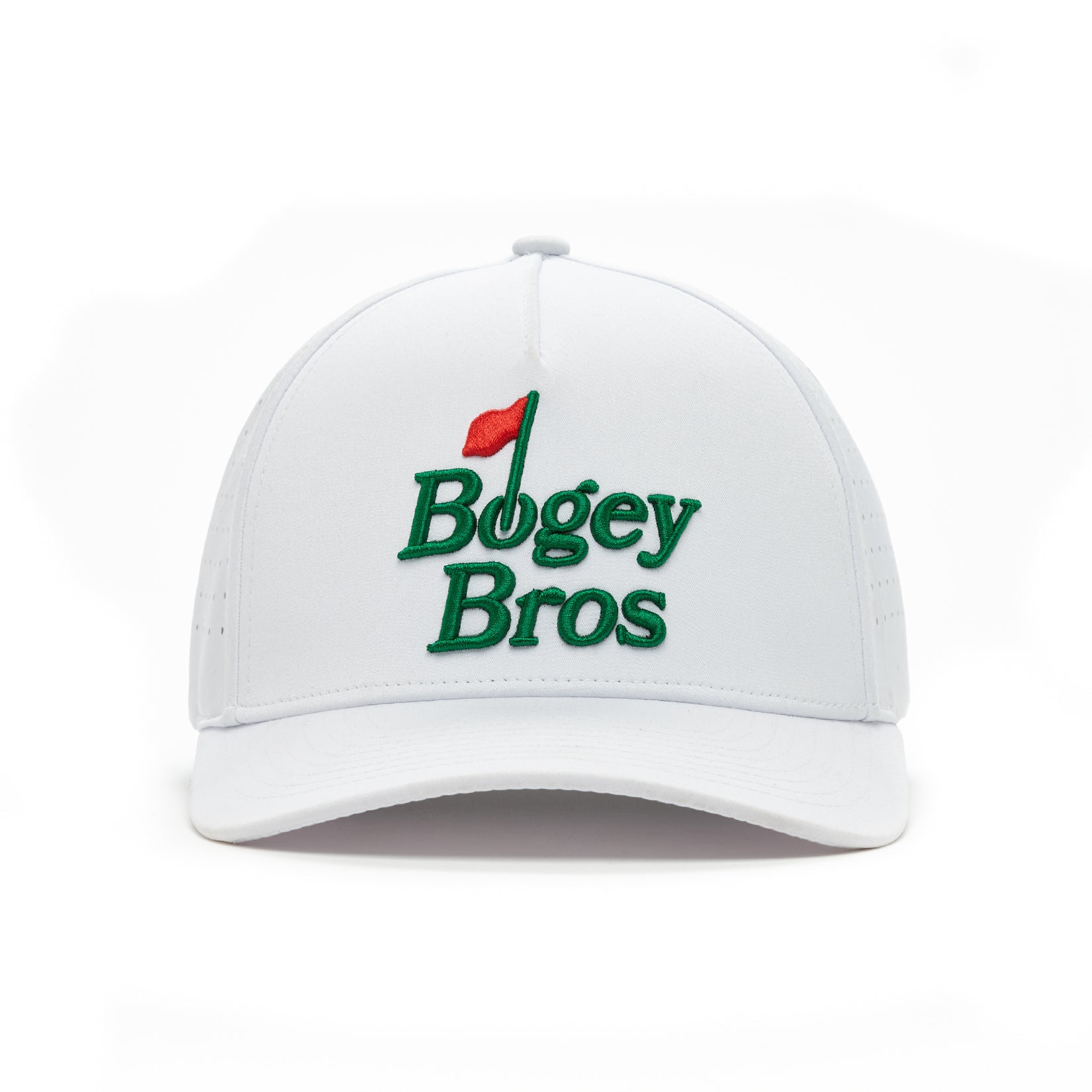 Bogey Bros White - Performance Golf Hat - Snapback