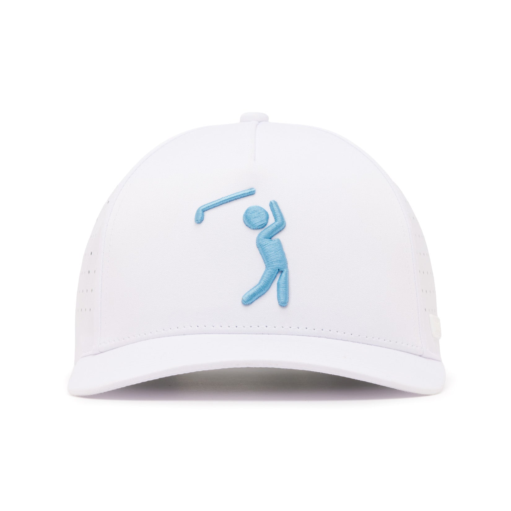 Bogeyman - White/Light Blue - Performance Golf Hat - Snapback
