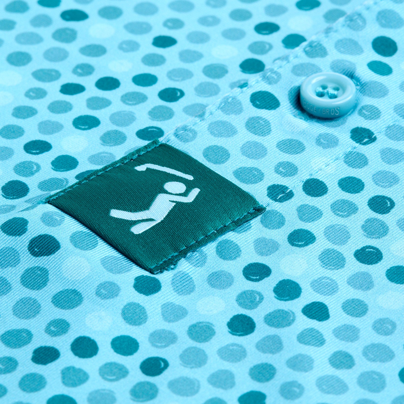 Bogey Bros Golf Co | Funny Golf Polos | Dots - Teal
