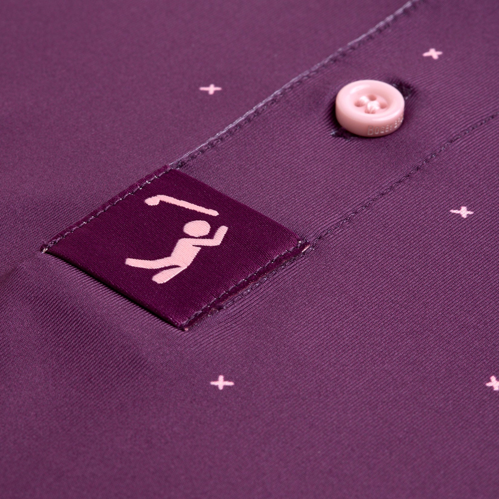 Bogey Bros Golf Co | Funny Golf Polos | Exes - Plum