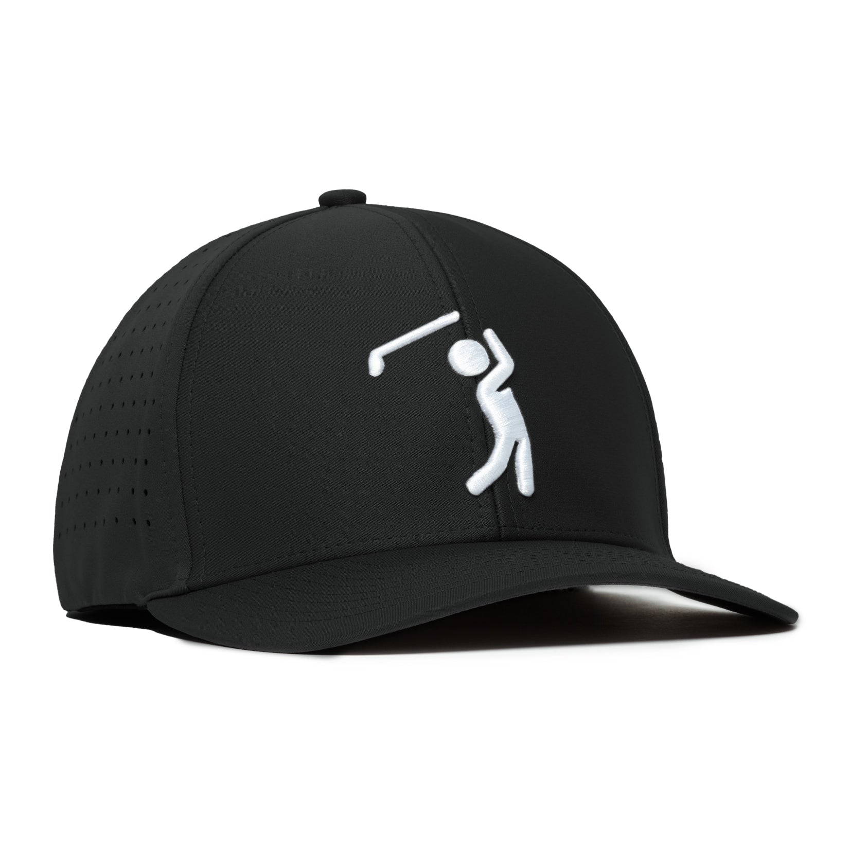 Bogeyman Black - Performance Golf Hat - Stretch Fit