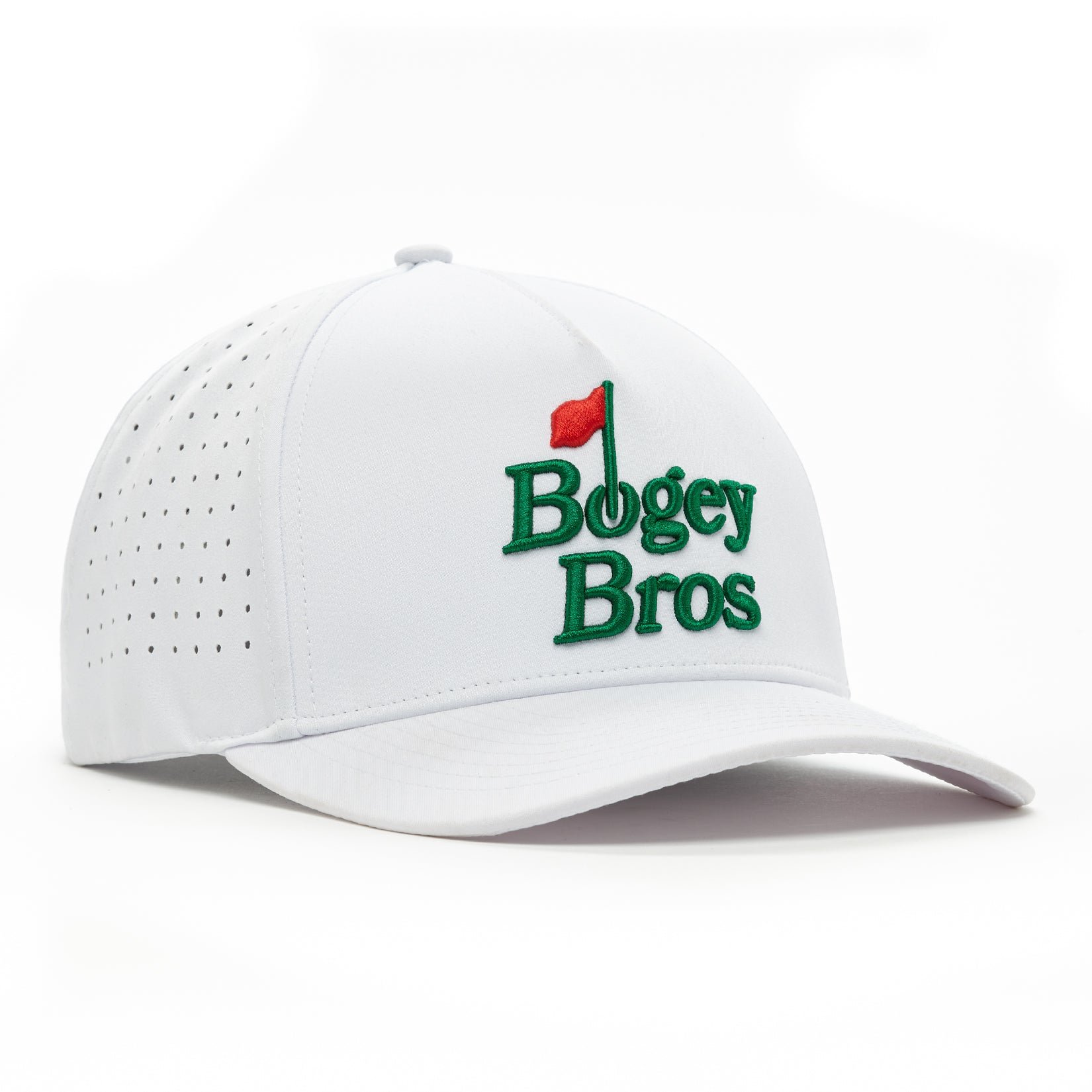 Bogey Bros White - Performance Golf Hat - Snapback