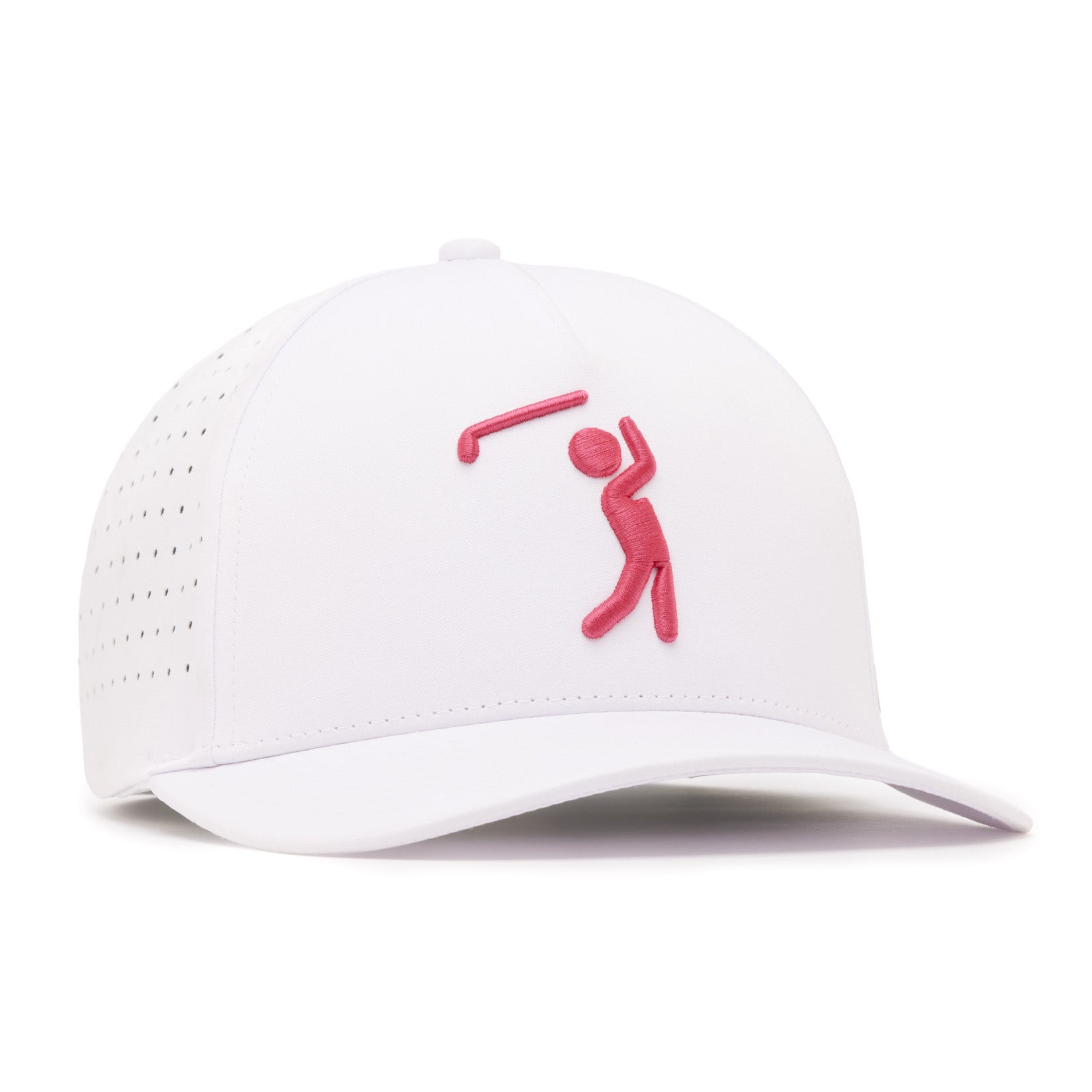 Bogeyman - White/Pink - Performance Golf Hat - Snapback
