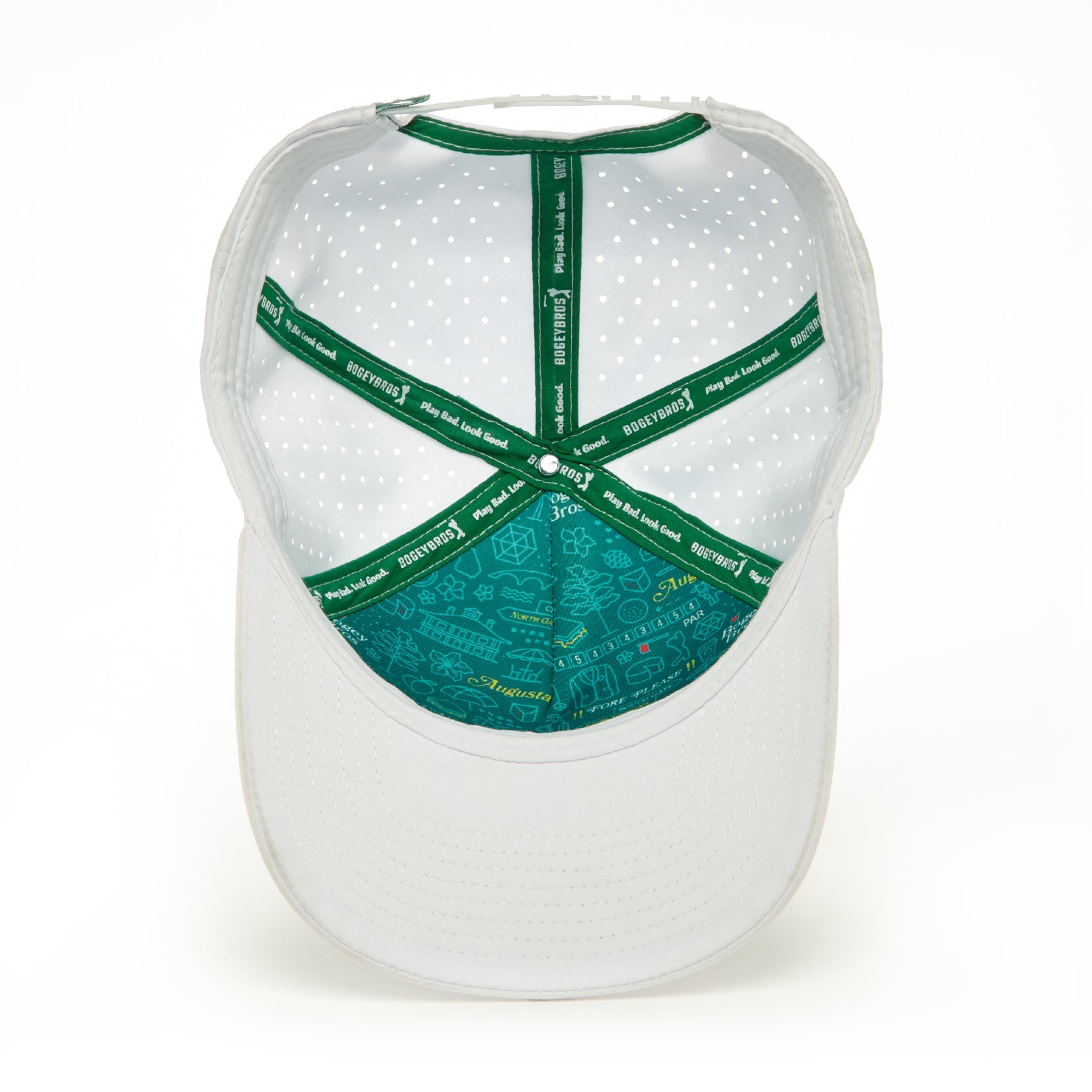 Bogey Bros White - Performance Golf Hat - Snapback