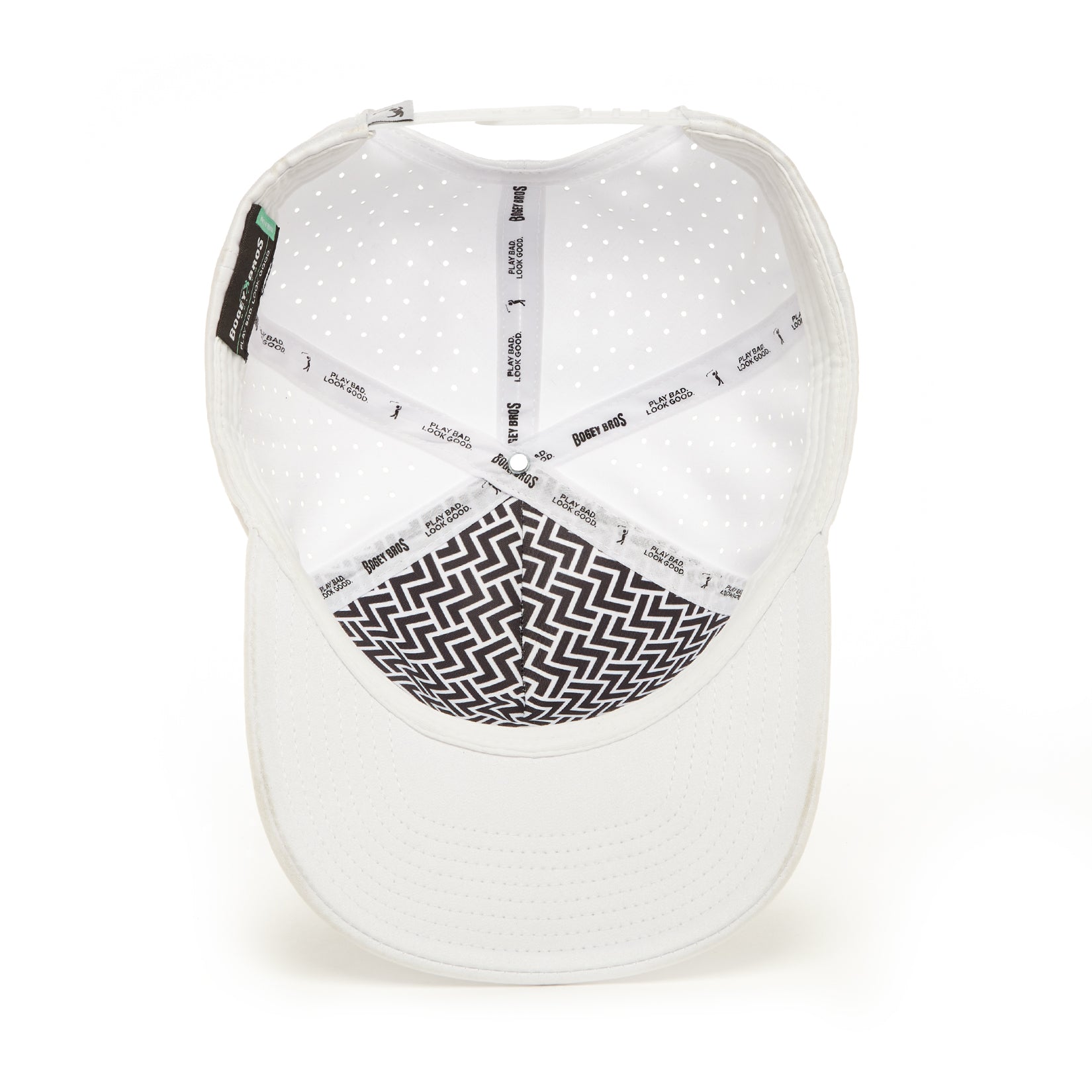 Bogeyman White - Performance Golf Hat - Snapback