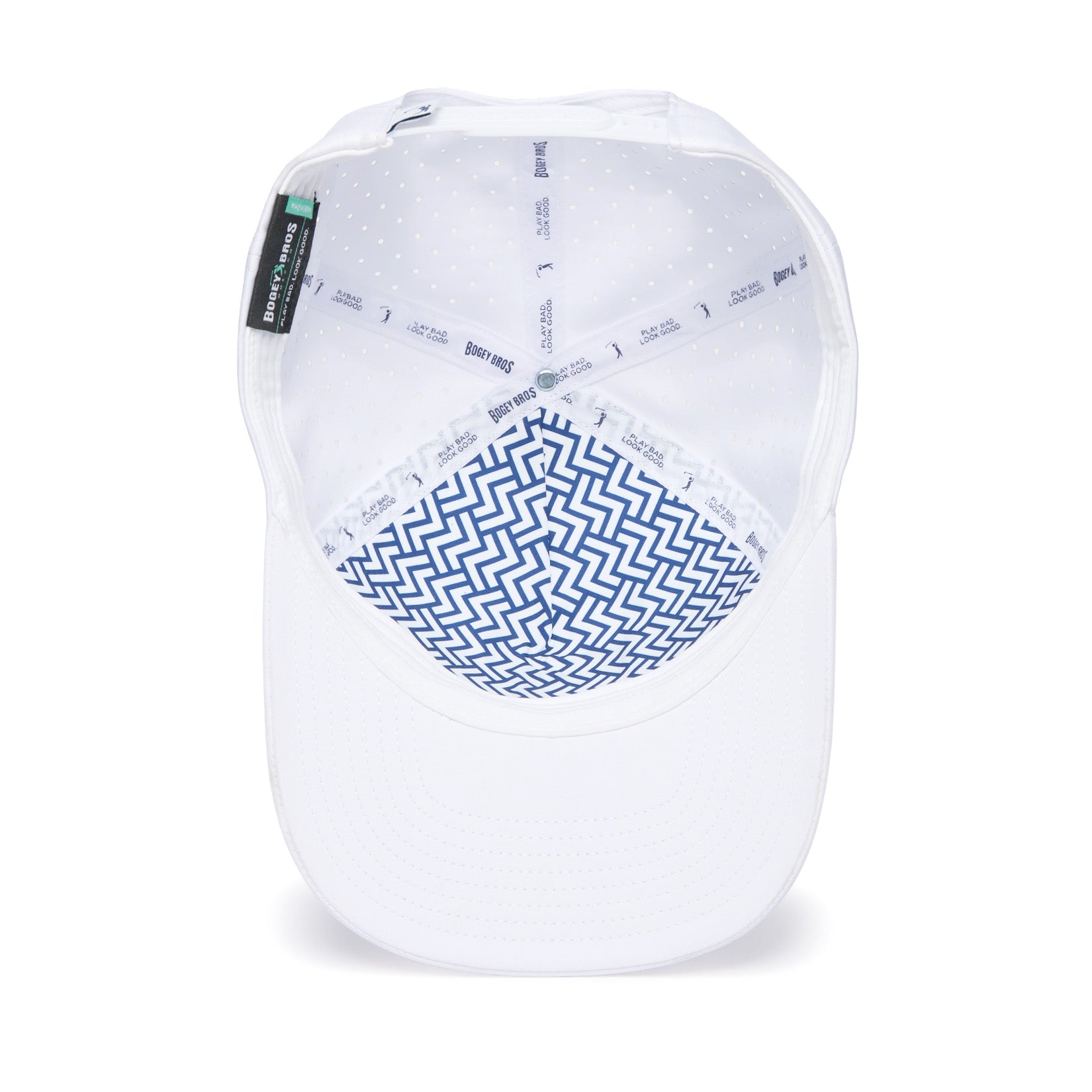 Bogeyman - White/Navy - Performance Golf Hat - Snapback