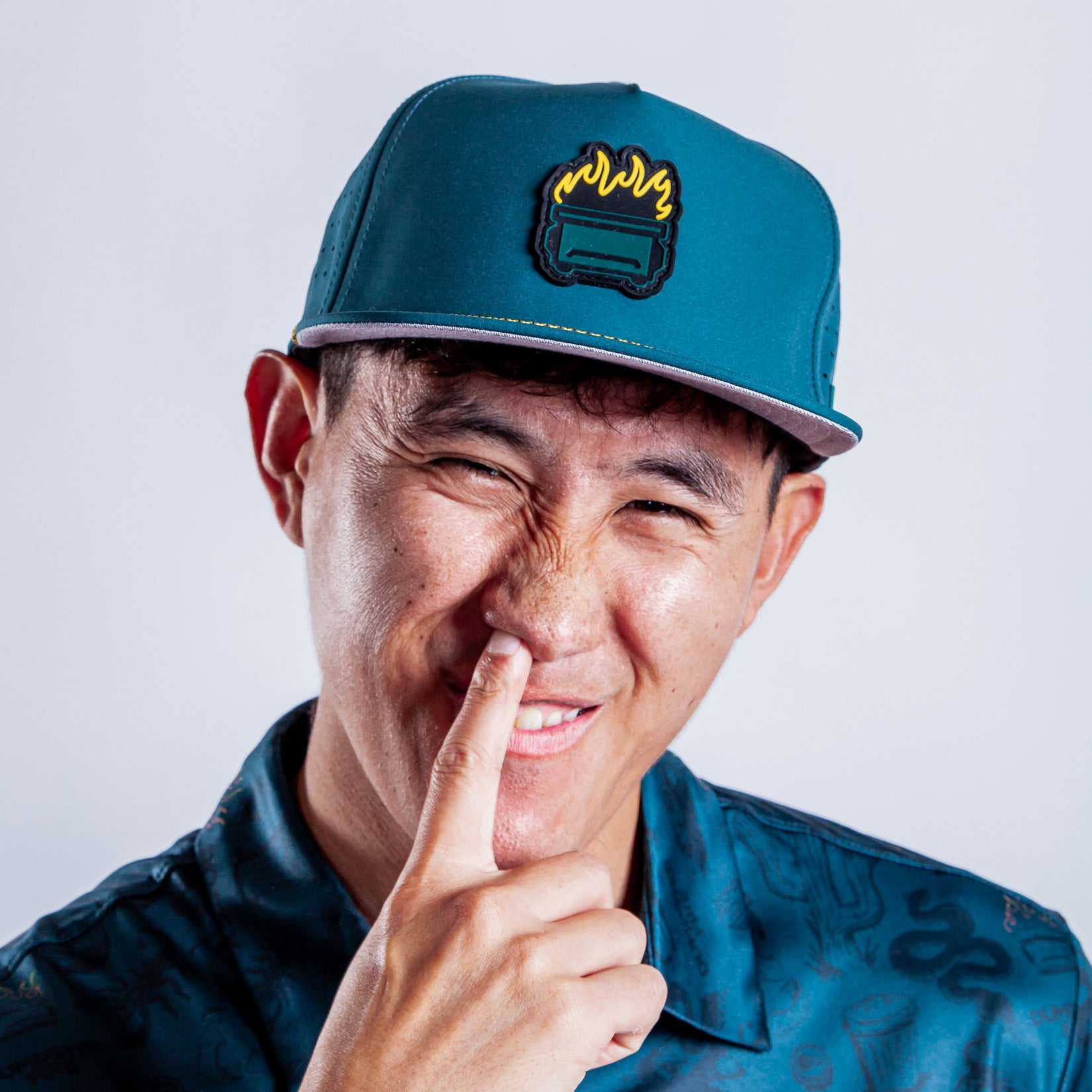 Dumpster Fire - Unstructured Flat Bill Hat - Snapback