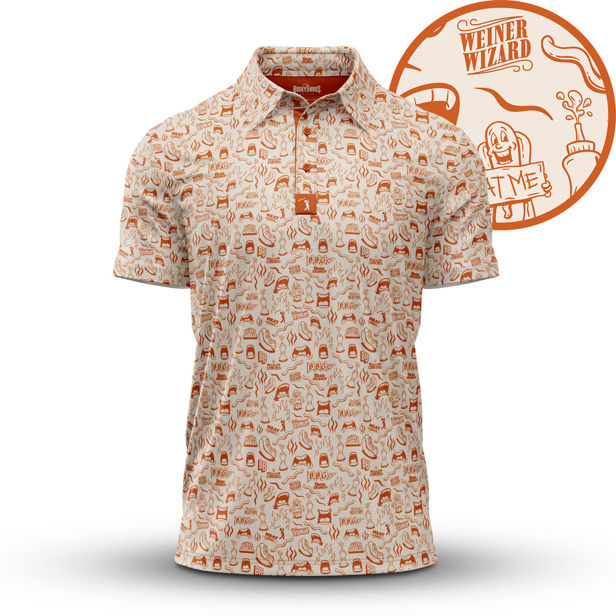Bogey Bros Golf Go | Funny Golf Polos | Glizzy Gobbler