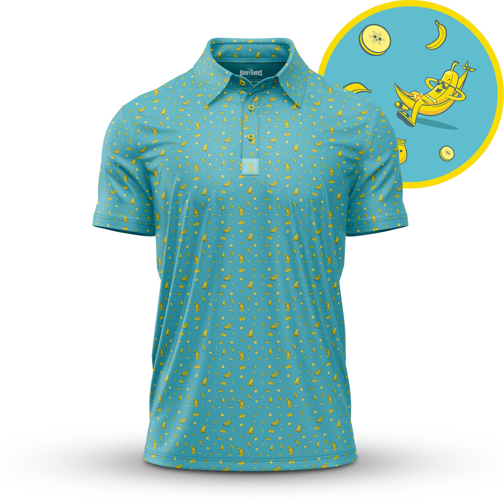 Bogey Bros Golf Co - Banana Split Cheeks - Men's Polo