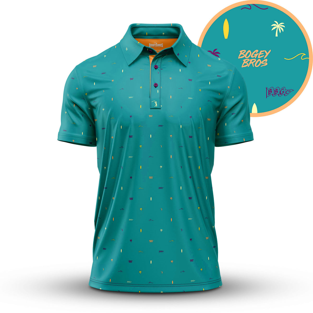 Bogey Bros Golf Co | Funny Golf Polos | Beach - Men's Polo