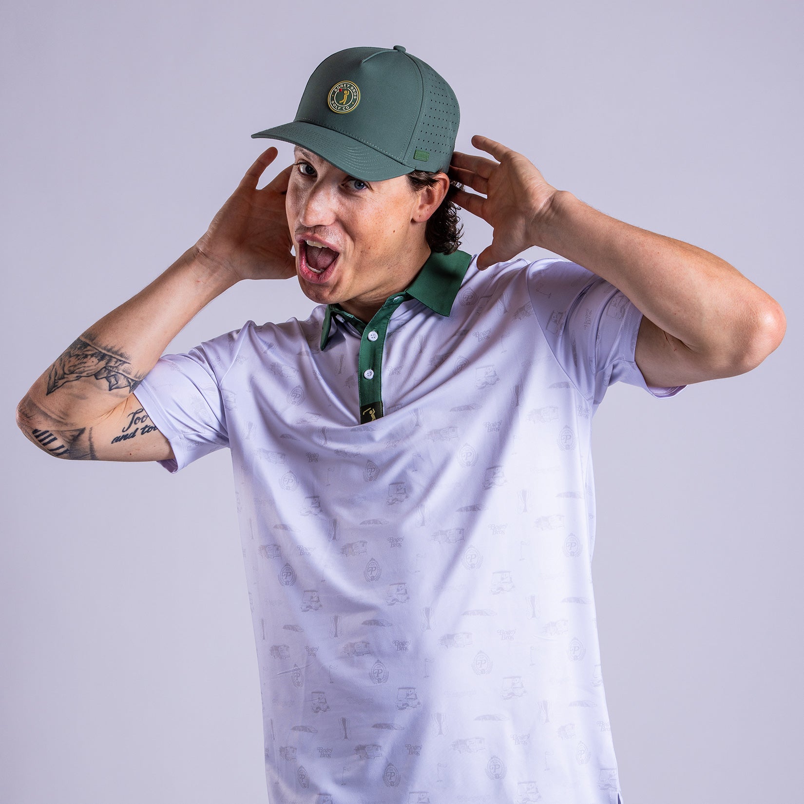 Babbie County Club ポロシャツ ミントグリーン Bogey Bros Golf Co | Funny Golf Polos for Men | The Country Club